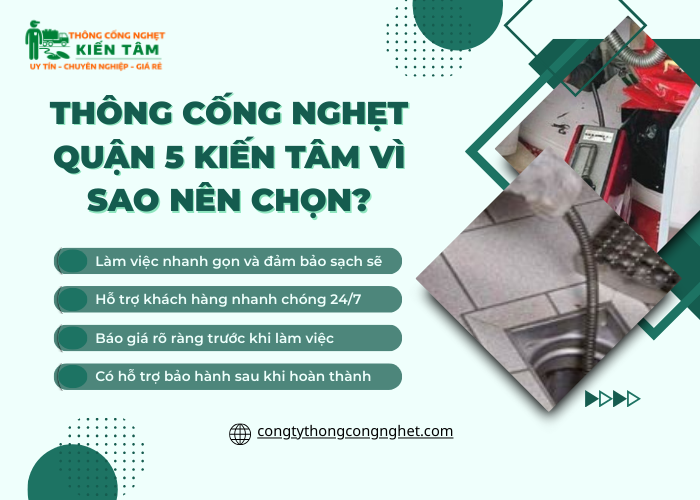 Tại sao nên sử dụng dịch vụ thông cống nghẹt trọn gói tại Kiến Tâm?