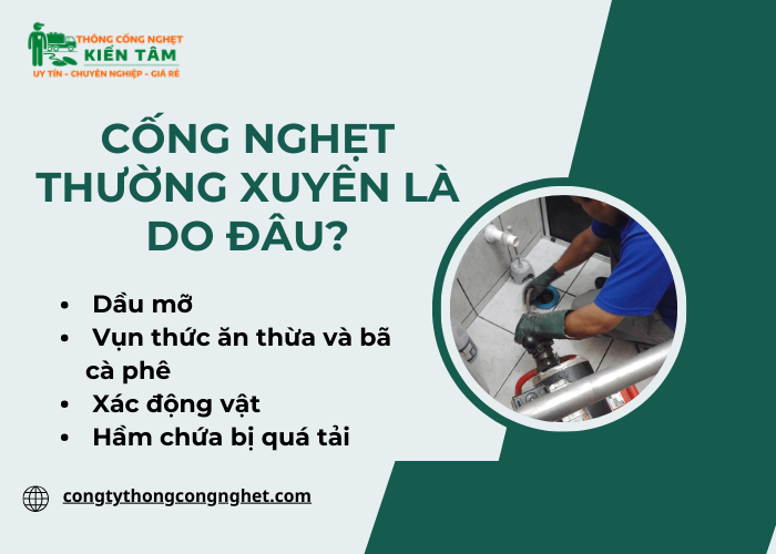 Các nguyên nhân gây ra nghẹt cống thường xuyên