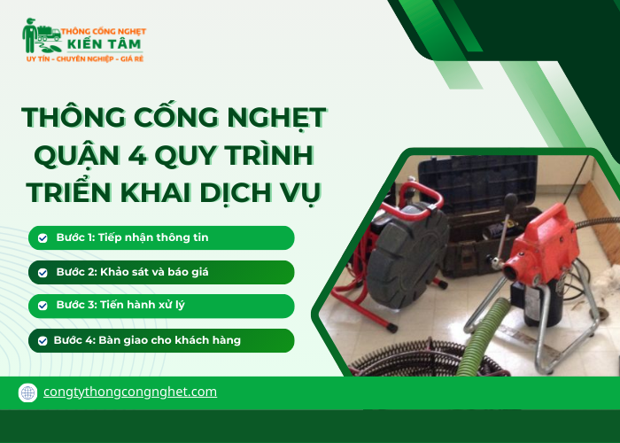 Quy trình triển khai dịch thông cống nghẹt nghiêm ngặt tại Kiến Tâm