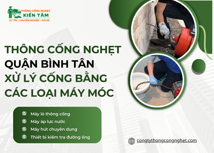 Những máy móc hiện đại được dùng để thông cống tắc nghẽn tại Bình Tân