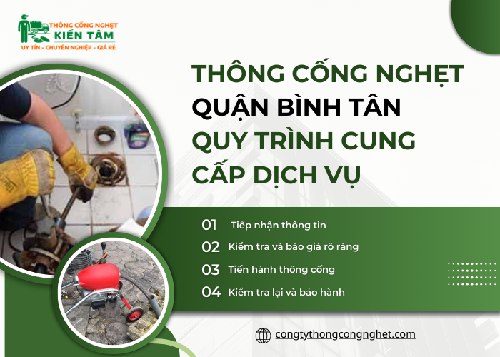 Quy trình triển khai dịch vụ nghiêm ngặt tại công ty thông cống nghẹt Kiến Tâm