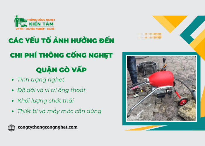 Một số yếu tố ảnh hưởng đến mức giá thông cống nghẹt Quận Gò Vấp